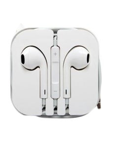 Buy In-Ear Earphones With Mic White in Saudi Arabia