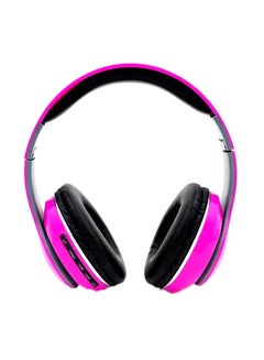 Buy Bluetooth Over-Ear Headphones With Mic Pink in Saudi Arabia