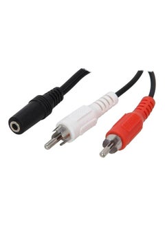 Buy 3.5mm AUX To 2-RCA Audio Cable Black/Red/White in UAE