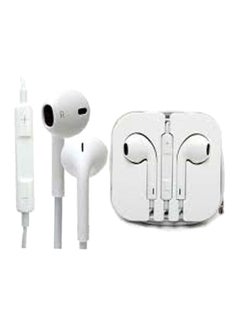 Buy In-Ear Earphones With Mic White in Saudi Arabia