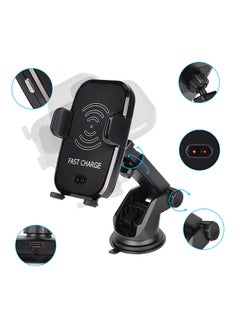 Buy Wireless Car Charger Black in UAE