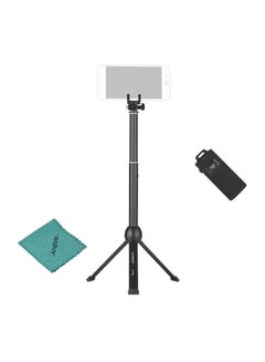 Buy 7-Section Selfie Stick Tripod With Wireless Remote Black in UAE