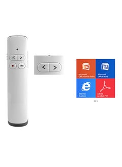 Buy PP924 Wireless Presenter PPT Flip Pen Laser Pointer White in UAE