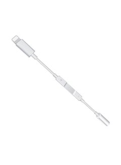 Buy Lightning To 3.5mm Audio Jack Adapter Cable White in Saudi Arabia