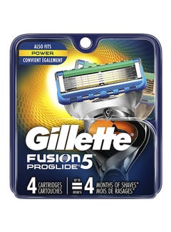 Buy Fusion ProGlide Razor Blade Refills Blue/Silver in UAE