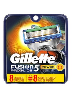 Buy Fusion5 ProGlide Power Razor Blades Blue/Silver in UAE