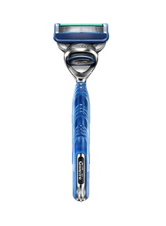 اشتري Aqua-Grip  Razor  With Cartridges Blue في الامارات