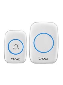 Buy Waterproof Wireless Doorbell White 0.15kg in Saudi Arabia