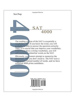 Buy SAT 4000: All The Words You Need For Success On The SAT! paperback english - 7 Jan 2011 in UAE