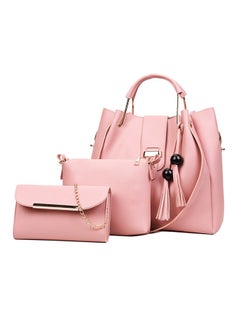 Buy 3-Piece Composite Bag Set Pink in UAE