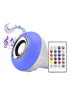 Buy LED Music Light Bulb With Remote Control White in Saudi Arabia
