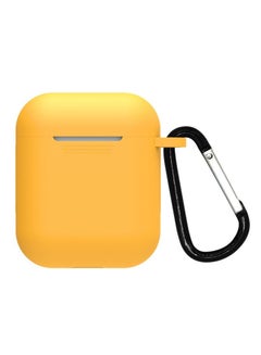 Buy Protective Case Cover For Apple AirPods Yellow in UAE