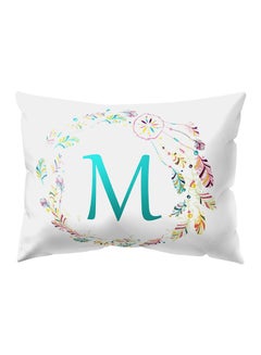 Buy Letter And Dream Catcher Printed Throw Pillow Case White/Green M in UAE