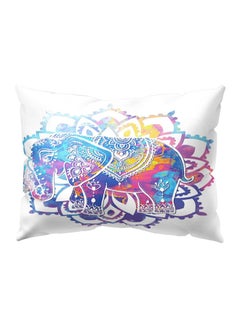 Buy Elephant Printed Throw Pillow Case Multicolour 18x8x18centimeter in UAE