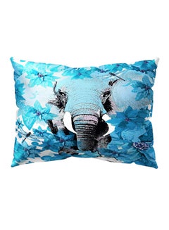 Buy Elephant Printed Throw Pillow Case Blue 18x8x18cm in Saudi Arabia