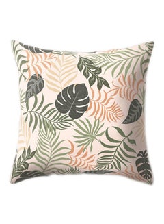 Buy Tropical Leaf Printed Throw Pillow Case Multicolour in Saudi Arabia