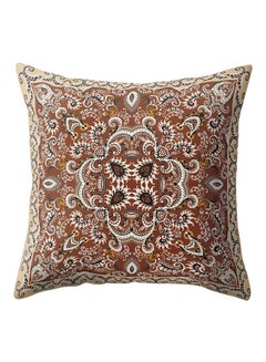 Buy Mandala Flower Printed Pillow Case Brown 18x8x18cm in UAE