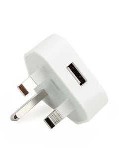 Buy USB Adapter Plug For Apple iPhone 4/5/iPad/iPod Touch White in UAE