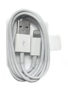 اشتري كابل شحن USB لهاتف أبل آيفون 5 أبيض 1 متر في الامارات