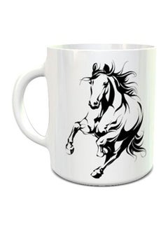 Buy Horse Printed Coffee Mug White/Black in UAE