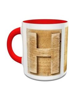 اشتري Alphabet H Design 264 Coffee Mug أحمر/بني/أبيض في الامارات