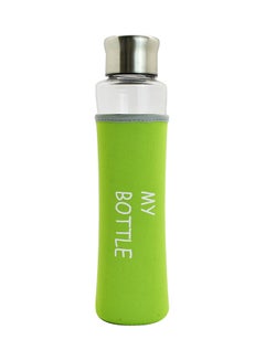 Buy Borosilicate Glass Water Bottle Green 600ml in UAE