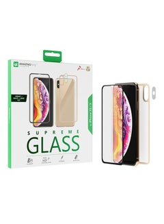 اشتري Tempered Glass For iPhone XS / X Front And Back شفاف / بيج في الامارات