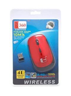 Buy 4D Wireless Optical Mouse Red/Black in UAE