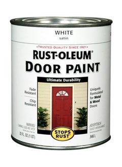 Buy Stop Rust Satin Door Paint White 0.946L in UAE