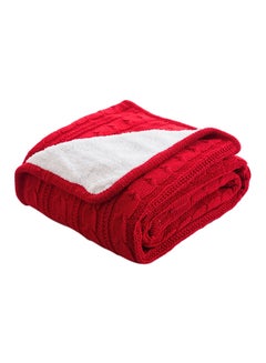 اشتري Throw Blanket Polyester Red Single في الامارات