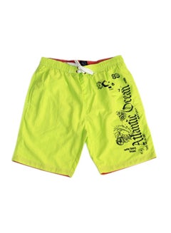 Buy Printed Swim Shorts Green/Black in UAE