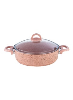 Buy Granite Low Casserole Pink 26centimeter in UAE