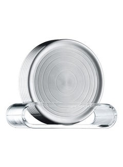 Buy 6-Piece Loft Glass Plate Set Silver 12cm in UAE