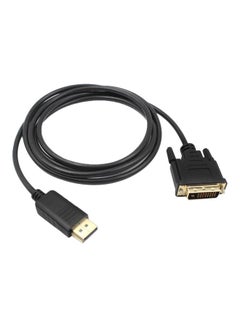 Buy DisplayPort To DVI Cable Adapter Converter Black in Saudi Arabia