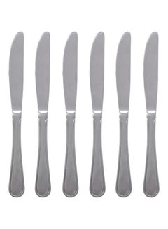 Buy 6-Piece Dinner Knife Set Silver in UAE