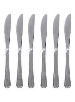 Buy 6-Piece Dessert Knife Set Silver in UAE