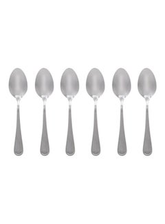 Buy 6-Piece Dessert Spoon Set Silver in UAE