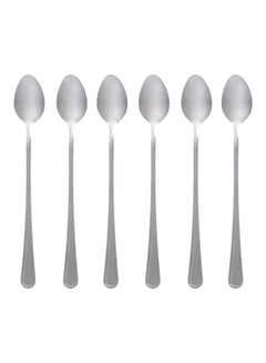 Buy 6-Piece Dessert Spoon Set Silver in UAE