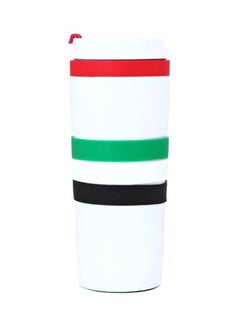 Buy Stainless Steel Mug 380ml White/Red/Green in UAE