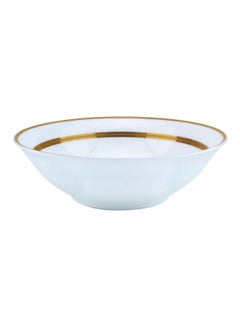 Buy Porcelain Royal Bowl 15 cm White/Gold in UAE