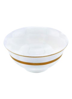 Buy Porcelain Bowl 11.5 cm White/Gold in UAE