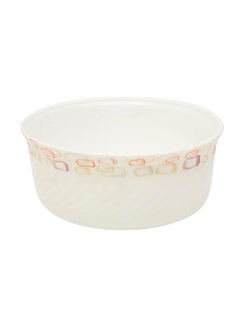 اشتري Printed Salad Bowl أبيض/برتقالي/أصفر 7.5 بوصة في الامارات