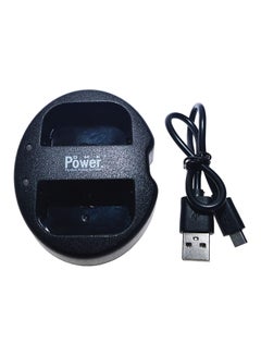 Buy Power Double Lp-E6 Battery Usb Charger For Canon 5Dii Iii, 6D, 7D 7Dii, 70D, 80D, Cameras Black in UAE