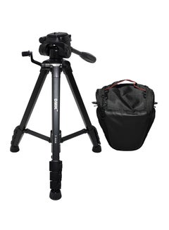 Buy Tripod Stand With Camera Bag Black in UAE