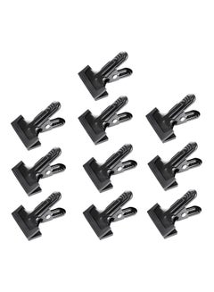 Buy 10-Piece Muslin Spring Clamps Clips Set Black in Saudi Arabia