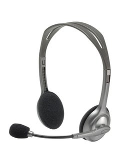 Buy Logitech Stereo Headset H110 with Noise Cancelling Microphone - Bulk Packaging - 3.5mm Dual Plug Wired Headset in UAE