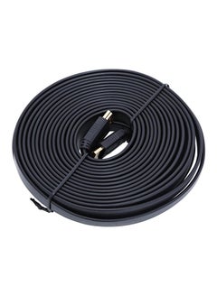 Buy 10 Meter HDMI Flat Cable Male to Male black in Saudi Arabia