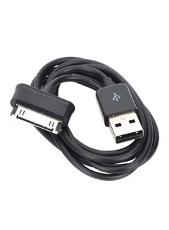اشتري كابل للشحن ومزامنة البيانات بمنفذ USB لهاتف سامسونج جالاكسي تاب 7 بقياس 8.9 و10.1 أسود في الامارات