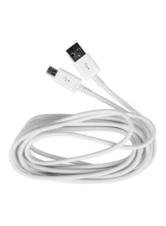 اشتري كابل Micro USB للشحن ومزامنة البيانات لهاتف سامسونج جالاكسي S4 i9500 - أبيض أبيض في الامارات