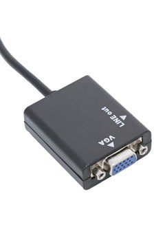 اشتري محول صغير من HDMI إلى VGA مع صوت أسود في الامارات